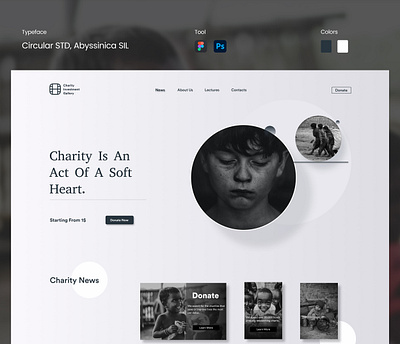 Charity Landing Page 3d animation branding charity charity website graphic design illustration landing page design logo motion graphics ui user interface vector web design