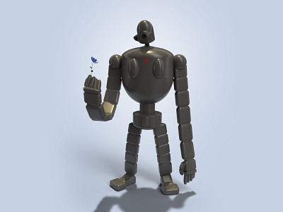 Castle Golem 3d castle in the sky character custom design ghibli golem modeling