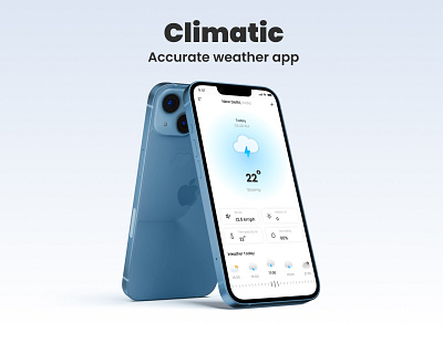 Climatic app design typography ui ux vector