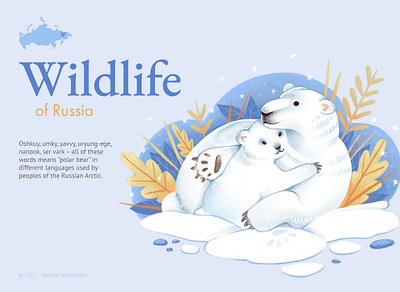 Wildlife of Russia: Polar bear animals art illustration illustrator nature polar bear wild winter