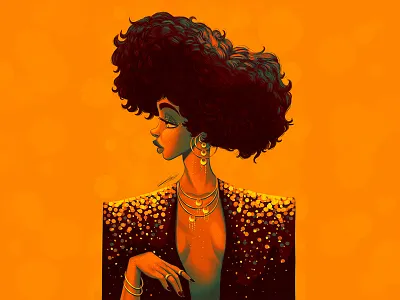 DIVA 70s art character character design dessin diva drawing illustration illustration art portrait procreate woman
