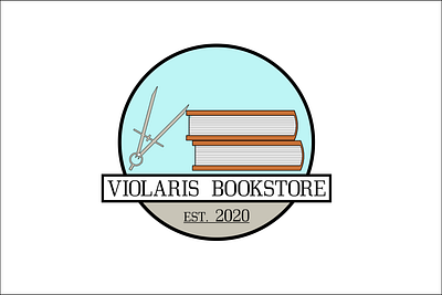 Violaris Bookstore Logo brand identity graphic design logo logo design vector