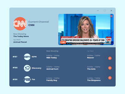 Live Cable TV App for Windows design mac app microsoft ui ux windows 11 windows app