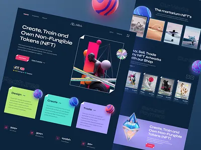 NFT Website Landing Page 2022 trends art branding creative crypto dark design dribbble eth fintech landing page meta modern money nft trendy ui design ux design wallet website