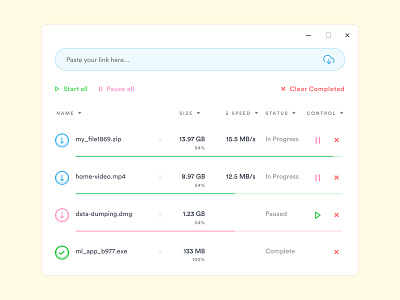 Simple Download Manager for Windows design mac app microsoft ui ux windows 11 windows app