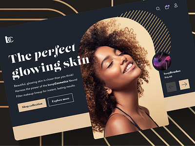 Cosmetics Landing Page adobe xd beauty cosmetics landing page makeup ui design web design web page