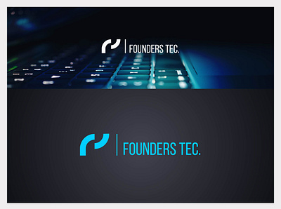 Founders tech computer services company logo modern logo