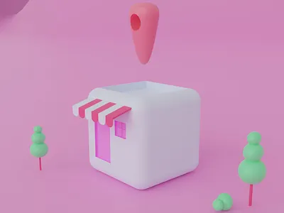 Store 3D 3d 3d art 3d icons 3d icons design 3d illustrations 3d object blender c4d design graphic design illustration logo