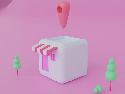 Store 3D 3d 3d art 3d icons 3d icons design 3d illustrations 3d object blender c4d design graphic design illustration logo