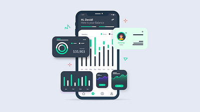 Trading App UI | Sample Illustration app app illustration app ui art artwork chart dashboard design flat flat illustration graph illustration interface investing minimal mobile trading app trending ui ui illustration