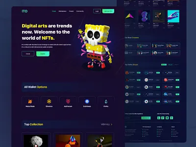NFT Marketplace Website illustration
