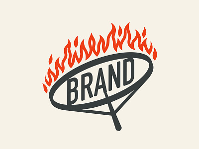 Branding Iron 📌 Logo for Sale barbecue bbq beef branding branding iron cattle fast food fiery fire flame grill hot incandescent livestock logo red hot restaurant stamp steak steakhouse