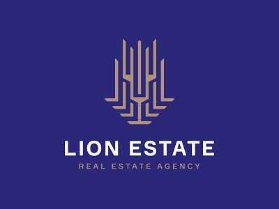 Lion Skyscrapers 📌 Logo for Sale building coat of arms construction consulting crown developer economic emblem estate face finance head heraldic king lion politics real shield skyscraper tiger