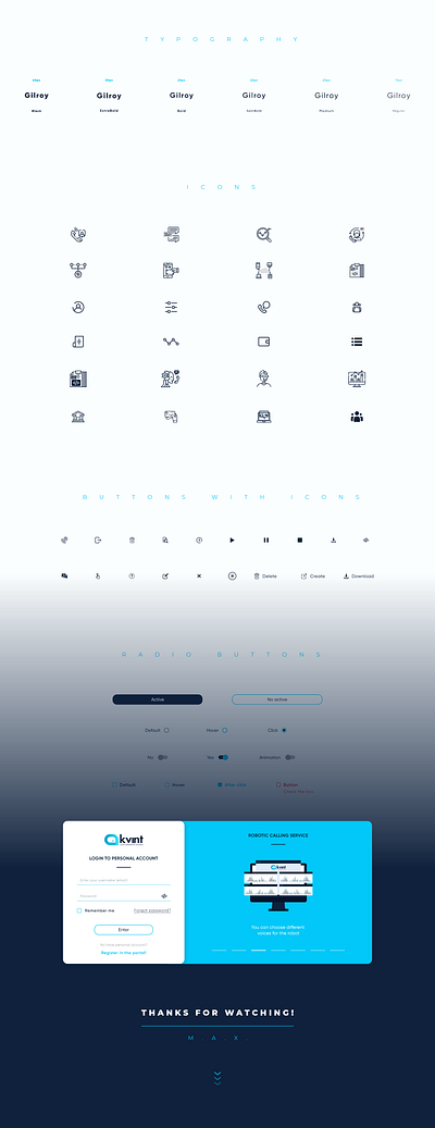 UI Icons / KVINT button contact graphic design icons kit robot ui ux voice web