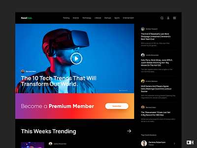 News Portal Web Design branding clean colors dark design dribbble dribbble best shot mobile news news app product typography ui uidesign uiux ux uxdesign web webdesign