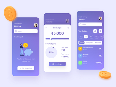 Budget Tracking App android app app app screen design budget financeapp interface ios app mobile mobile app mobile app screen mobile apps mobile ui mobileapp mobileappdesign mobileui ui ui design ux ux ui design uxui
