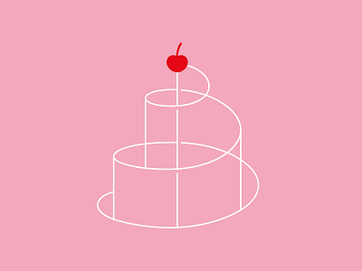 Spiral Cake 📌 Logo for Sale bakery cafe cake cakes candy cherry confectionery confections cookie cupcake dessert food heart logo pastry restaurant spiral swirls tower wedding