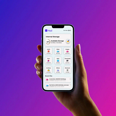 FILE MANAGER (MOBILE APP UI) app design ui ux