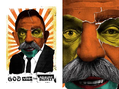 God Save The Braves collage digital hungary party politic political poster scan vector xerox