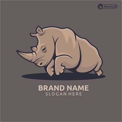 rhino logo illustration animation branding design graphic graphic design icon illustration logo motion graphics vector