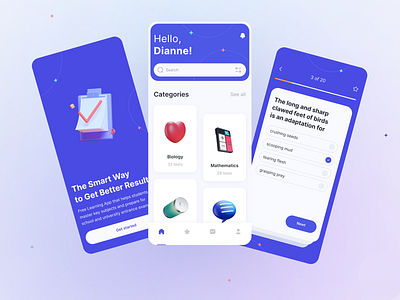 Exam preparation app design app app design design exams minimal mobile school startup tests ui uiux university