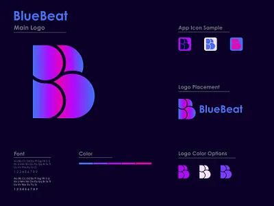 BlueBeat Logo beat blue branding branding design creative design fashion geomatric graphic design illustration logo logo design logo inspiration logo mark melody mind satifaction music recreation refreshment wave