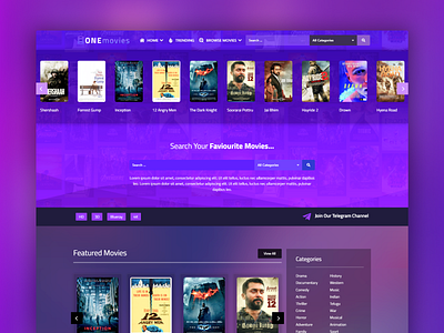 Movie Database Onemovies Wordpress Themes - Web Design elementor movies themes ui ux web design wordpress