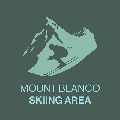 Mount Blanco Skiing Area Logo branding design icon illustration logo ui vector