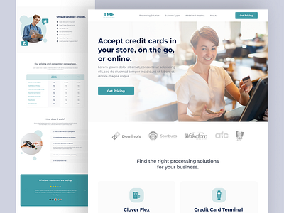 Cashier App Landing Page branding business cashier design home page landing page payment ui