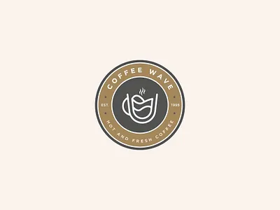 COFFEE WAVE LOGO DEISGN brand branding coffe design embelem logo flatdesign graphicdesign icon logo logoinspirations logotype minimalist portfolio