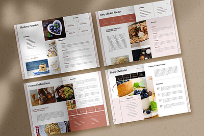 Recipe Cookbook Templates Indesign baking blogger branding brochure chef cookbook cooking design ebook food foodie indesign kitchen magazine recipe recipe cookbook recipe cookbook templates recipes restaurant template