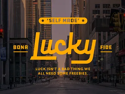Lucky Hand Lettering (2/2) hand lettering l logo letter l lock up logo typography yellow yellow color yellow letter
