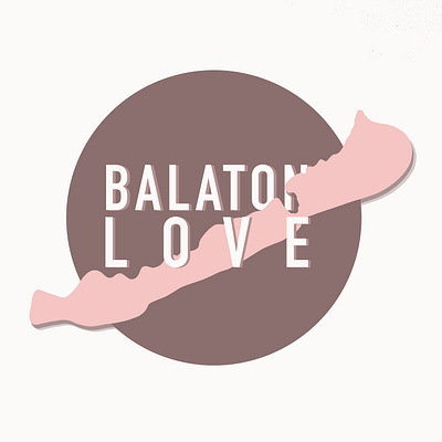 Balaton Has My Heart affinity designer balaton branding calm design flat style hungary illustration limited palette logo monochrome vector design vector illustration