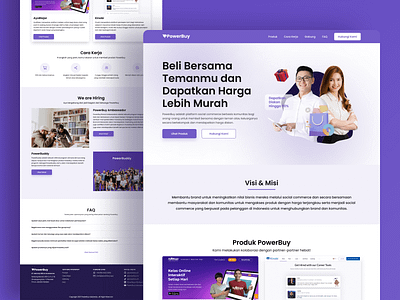 Powerbuy Landing Page app branding commerce design design website landing page design landingpage purple ui uidesign uiux userinterface uxdesign web design web development website