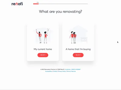 3.6x higher conversion times with this redesign animation branding funnel home journey loan mortgage progress renovation steps ui ux web