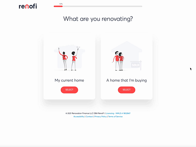 3.6x higher conversion times with this redesign animation branding funnel home journey loan mortgage progress renovation steps ui ux web