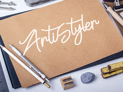 ArtiStyler ✏ branding font illustration line logo