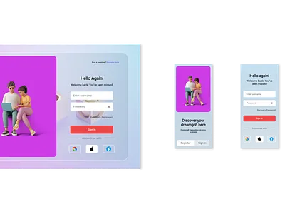 Sign in page for Daily UI #001 ui