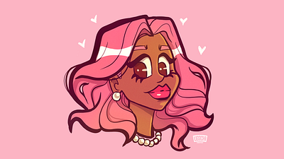 1202597 cartoon illustration pink retro
