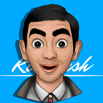 Mr Bean always Smiles :) cartoon cartoon portrait illustration kingfash kvngfash portrait