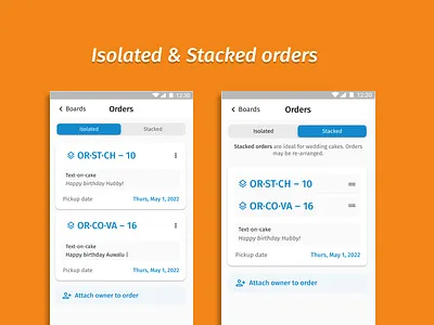 Bakeermate - Orders screen (isolated & stacked) bakery clean design ios design minimalistic mobile mobile app nigeria