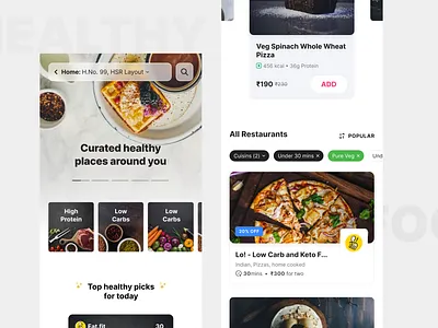 Healthy places around you app design ui ux