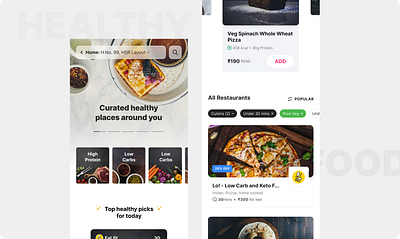 Healthy places around you app design ui ux