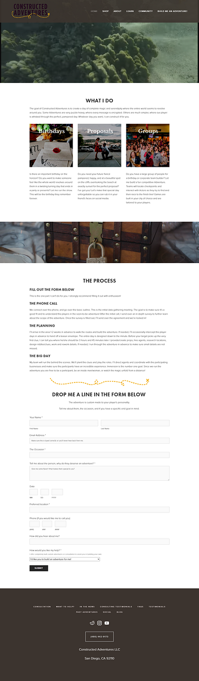 Constructed Adve Squarespace Landing Page design editor x squarespace ui web swatchers