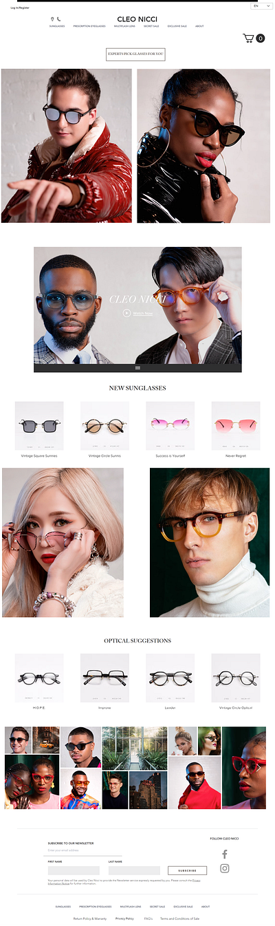 Clear-Computer-Glasses Squarespace Landing Page design editor x squarespace web swatchers