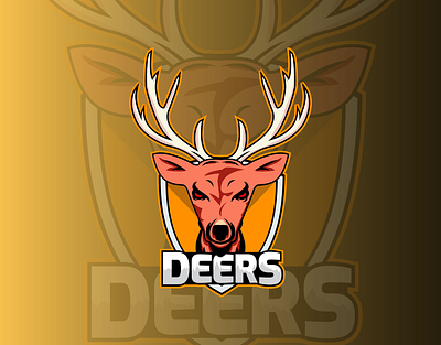 Creative Mascot Logo Design of Deers animation brand creative deer deers design gaming gaming logo graphic design illustration logo logo design mascot logo