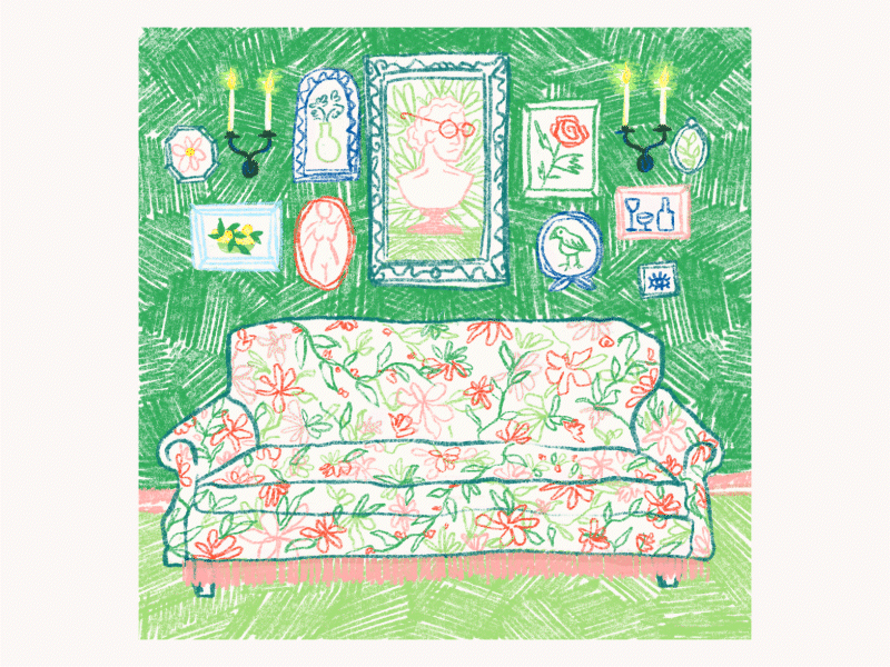 have a seat color color palette frame animation illustration lauren hakmiller pattern procreate sketch texture