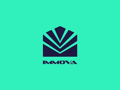 Immova real estate branding green logo real estate symbol