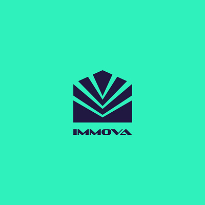 Immova real estate branding green logo real estate symbol