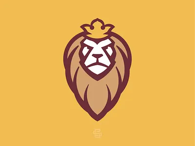 Cool Lion animal animals crown design flat illustration king lion lion king logo logo mascot mascot minimal vector wild wild animal
